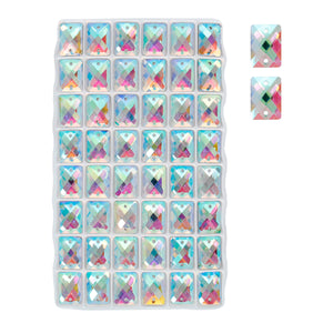 Art.10099 Cristal Rectangular 10x14mm 48pz