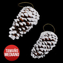 Art.10739 Piñas Medianas Diamantadas 13cm (Aprox) 2pz