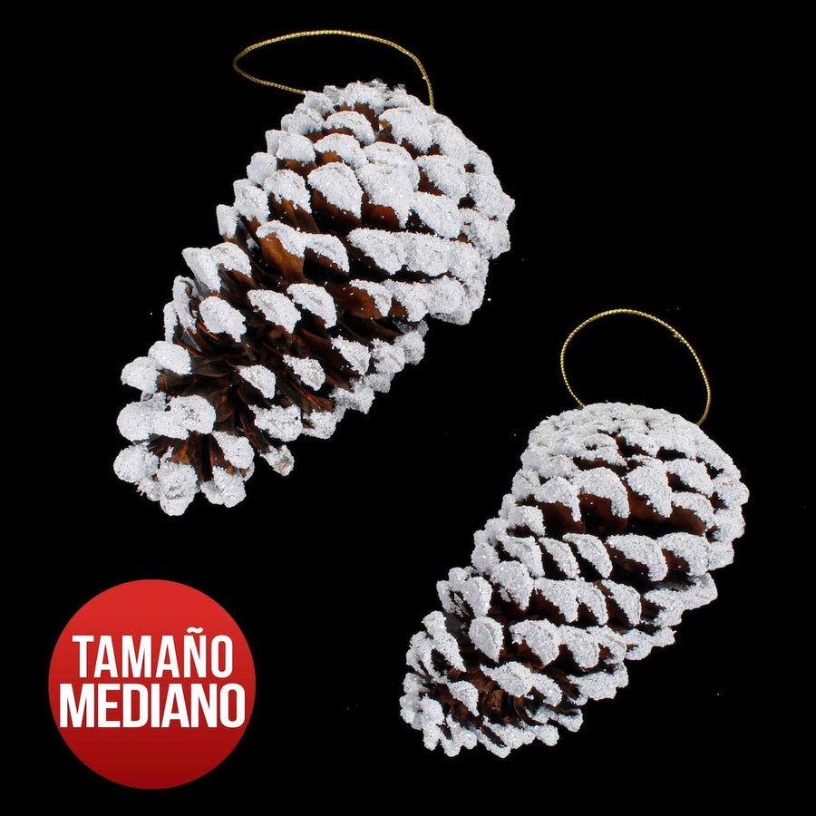 Art.10739 Piñas Medianas Diamantadas 13cm (Aprox) 2pz