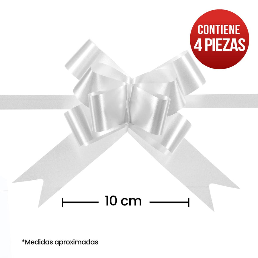 Art.10874 Moño Decorativo Mediano 10cm 4pz