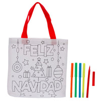 Art.11508 Kit Bolsa Navideña para Pintar 30x21cm 1pz