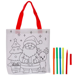 Art.11508 Kit Bolsa Navideña para Pintar 30x21cm 1pz