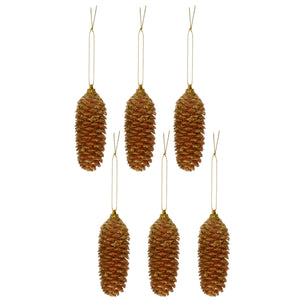 Art.11689 Piñas Diamantadas varios  tamaños 6pz