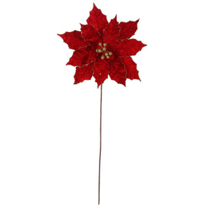 Art.11832 Nochebuena Terciopelo Diamantada 60cm 1pz
