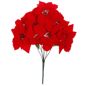 Art.11839 Nochebuena Terciopelo x7 50cm 1pz