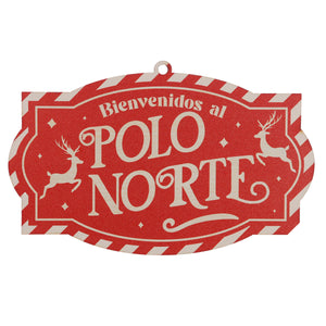 Art.12194 Letrero Polo Norte 13x20cm 1pz