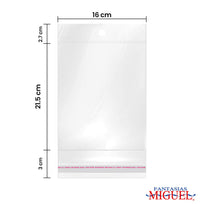 Art.1421 Bolsa Celofán con Adhesivo 22x16+5.5cm 50pz