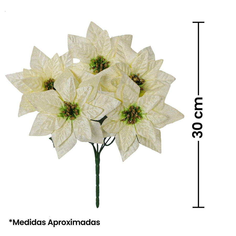 Art.1671 Ramo Nochebuena x5 30cm 1pz
