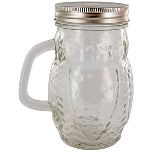 Art.1817 Tarro Búho Con Tapa Hoyo Aprox 400 ml