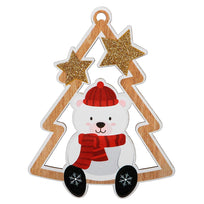 Art.286 Esfera Pino Personaje 12x9cm 1pz