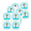 Fantasías Miguel Art.2890 Calcomanía Círculo Mi Presentación 4.5x4.5cm 12pz Azul