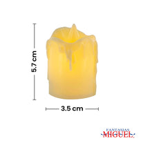 Art.4599 Vela Led (Incluye 3 baterias reemplazables) 5.7x3.5x3.5cm 2pz