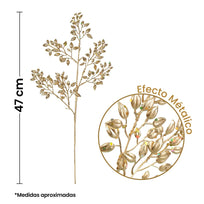 Art.4783 Vara Follaje Metalizado 47cm 1pz