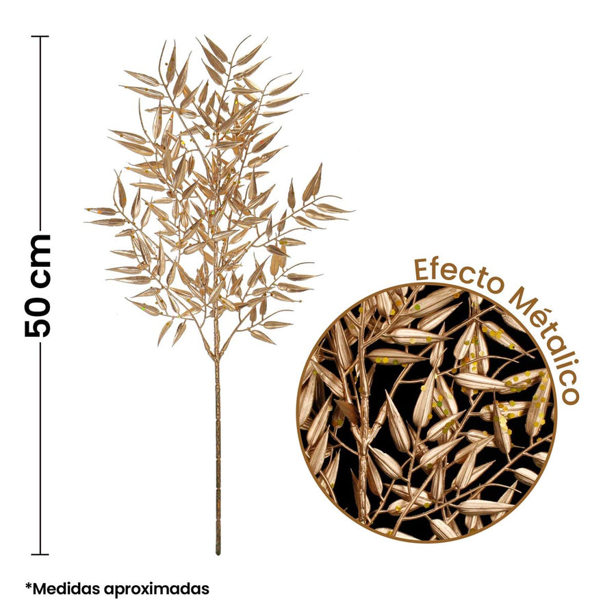 Art.4791 Vara Follaje Metalizado 50cm 1pz
