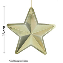 Art.5551 Estrella 3D Metalizada 16x16x6cm 1pz