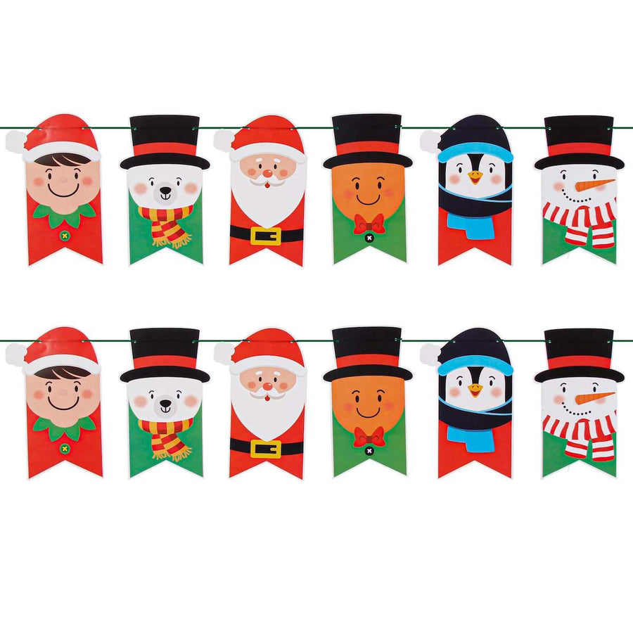 Art.5847 Banderín Personaje Navidad  x12