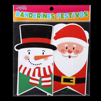 Art.5847 Banderín Personaje Navidad  x12 20.5x15cm    3m 1pz