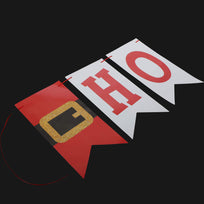 Art.5853 Banderín HoHoHo  x12pz 20.5x11cm    3m 1pz