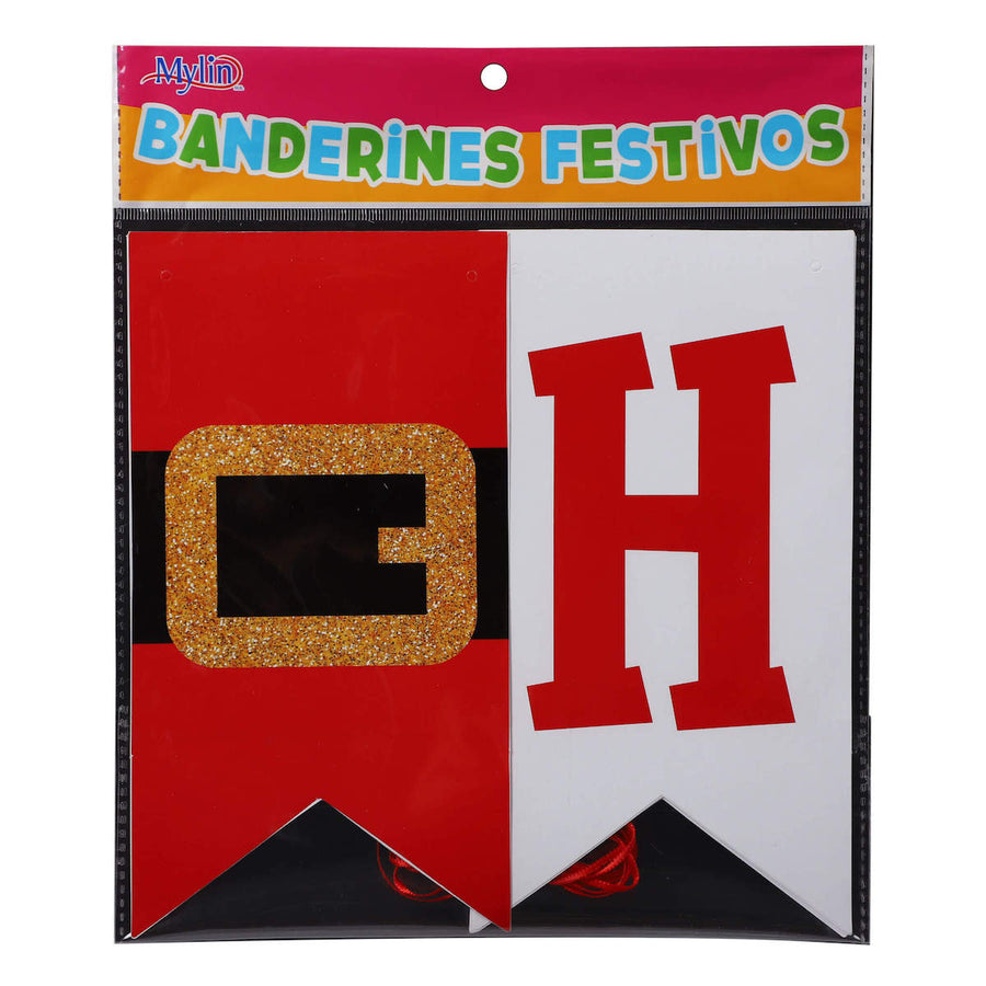 Art.5853 Banderín HoHoHo  x12pz 20.5x11cm    3m 1pz