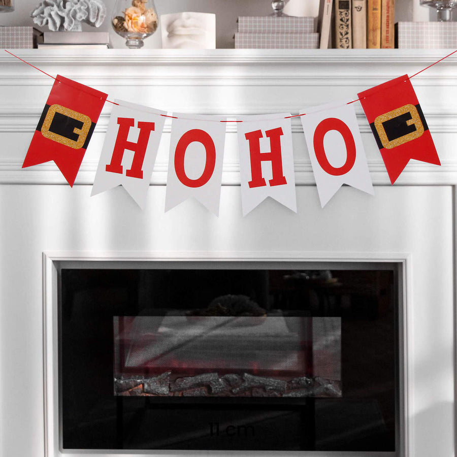 Art.5853 Banderín HoHoHo  x12pz 20.5x11cm    3m 1pz