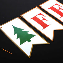 Art.5855 Banderín Feliz Navidad x14 20x11cm    3m 1pz