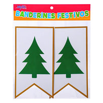 Art.5855 Banderín Feliz Navidad x14 20x11cm    3m 1pz