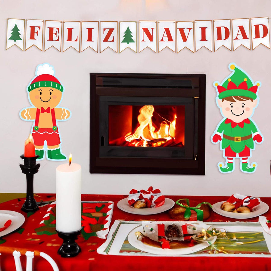 Art.5855 Banderín Feliz Navidad x14 20x11cm    3m 1pz