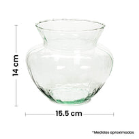 Art.6332 Florero Cristal 14x15.5cm (Aprox) 1pz