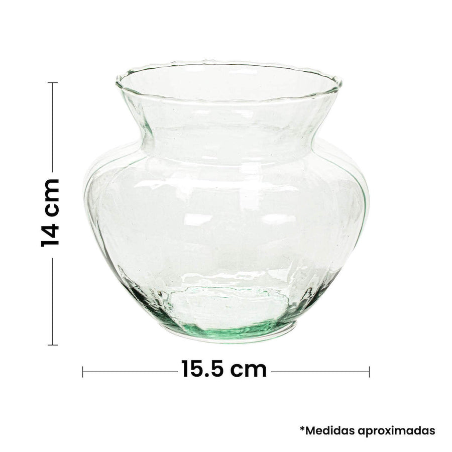 Art.6332 Florero Cristal 14x15.5cm (Aprox) 1pz
