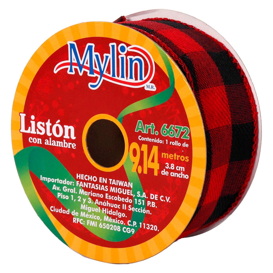 Art.6672 Listón Cuadros 3.8cm 9.14m