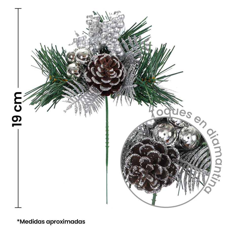 Art.6843 Pick Piñas Cerezas 19cm 1pz