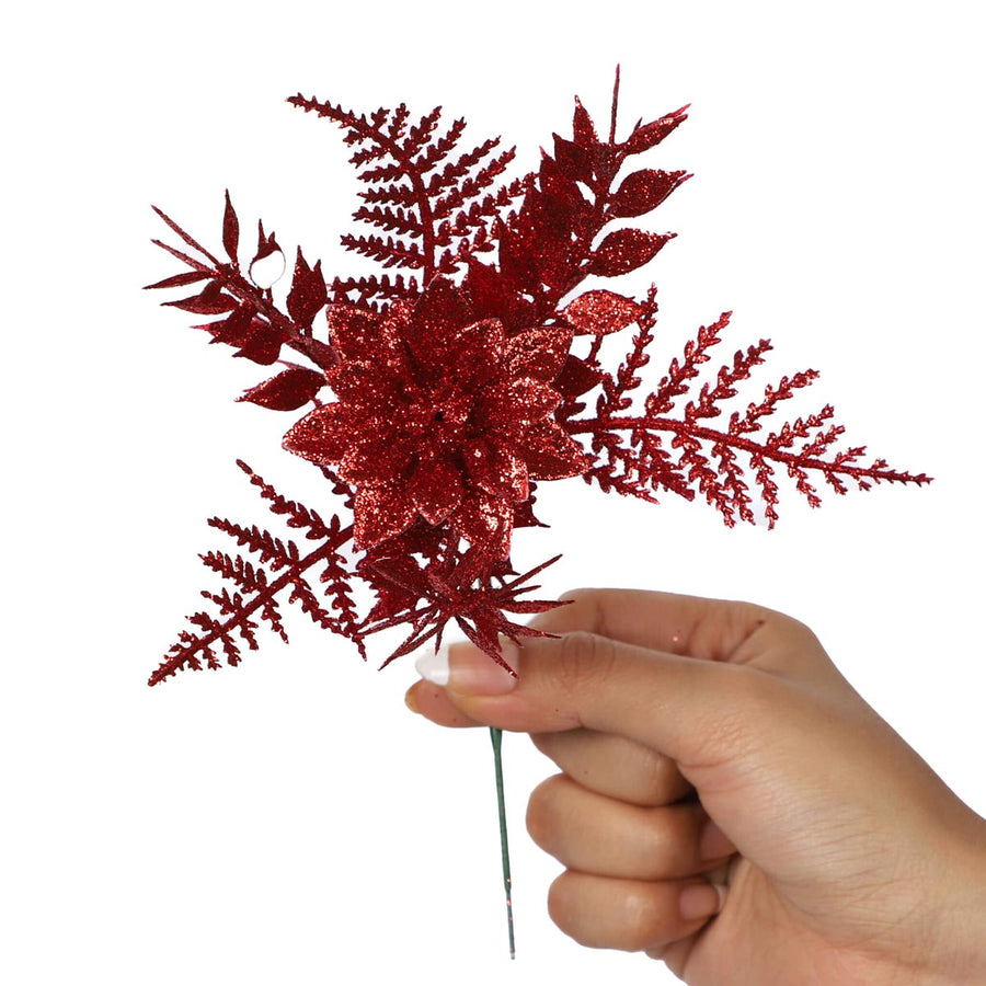 Art.6848 Pick Nochebuena Con Hojas 19cm 1pz