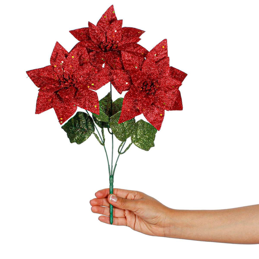 Art.7191 Ramo Nochebuena Fino x3 25cm 1pz