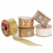 Art.734 Listón Navidad Colores Surtidos 3.8cm 9.1m  1pz