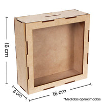 Art.8522 Alcancía Lisa 16x16x6cm 16x16x6cm 1pz