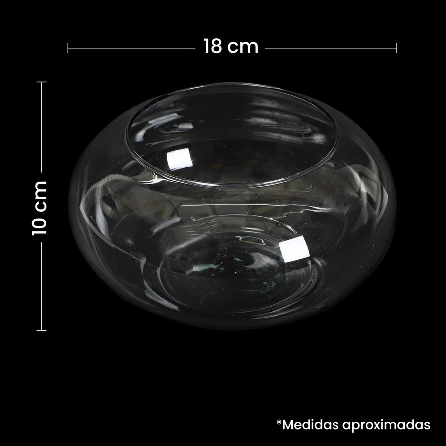 Art.8549 Pecera Ufo Vidrio 10x18cm (Aprox) 1pz