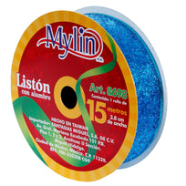 Art.8698 Listón Organza Con Diamantina 3.8cm 15m 1pz