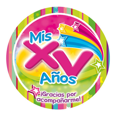 Art.9158 Celebración Calcomanía Redonda