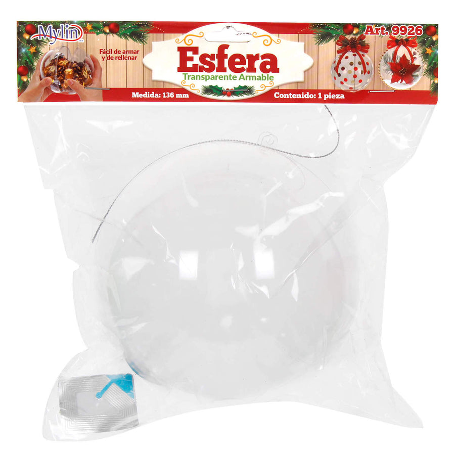 Art.9926 Esfera Transparente Armable 136mm 1pz