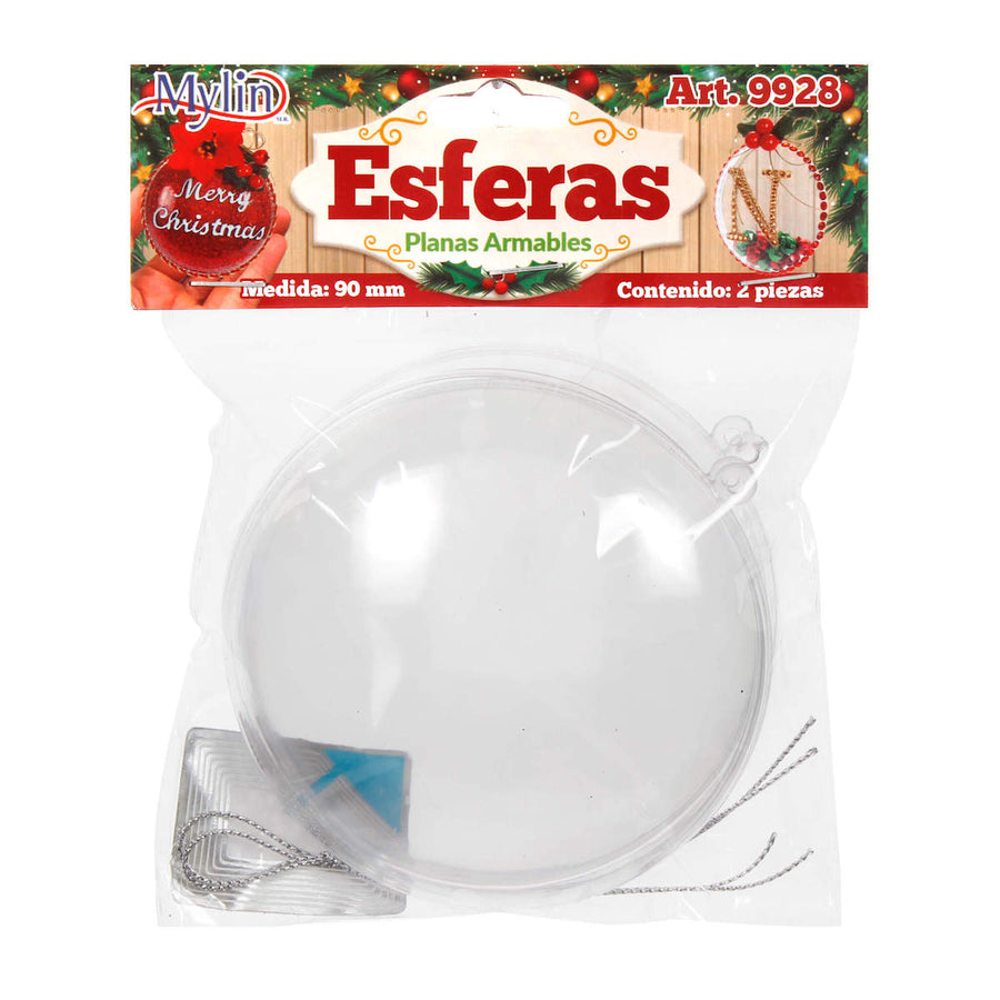 Art.9928 Esfera Plana Armable 90mm 2pz
