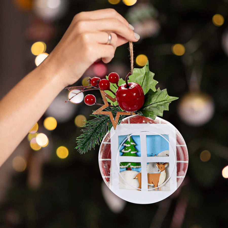 Art.9938 Esfera Con Orificio Armable 100mm 2pz