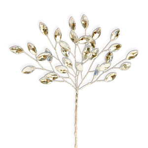 Art.2990 Ramito Alambre Con Piedra Pétalos X6 Flores