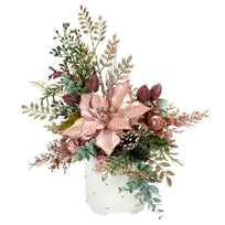 Art.1214 Vara Flor Nochebuena Rosa 40cm 1pz