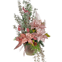 Art.1214 Vara Flor Nochebuena Rosa 40cm 1pz