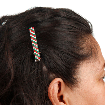 Pasador Tricolor Con Brillantes