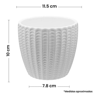 Fantasías Miguel Art.10525 Base Fina Cerámica Blanca 10x11.5x7.8cm 1pz