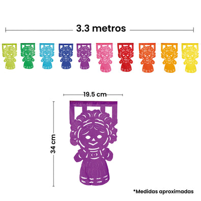 Fantasías Miguel Art.10640 Guía De Papel Muñecos Grande 3.3m 1pz