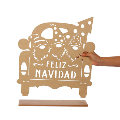 Fantasías Miguel Art.10843 Camioneta Navidad Con Base 45x42x9cm 1pz