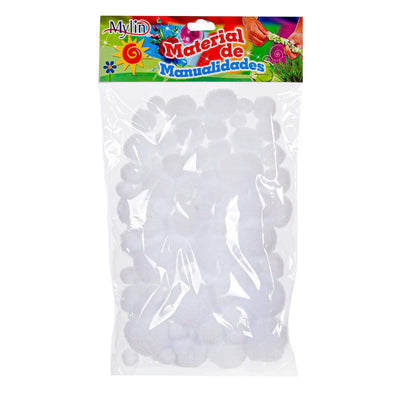 Fantasías Miguel Art.10879 Pom Poms Tamaños Surtidos 30g    (Aprox 70pz) 1pz