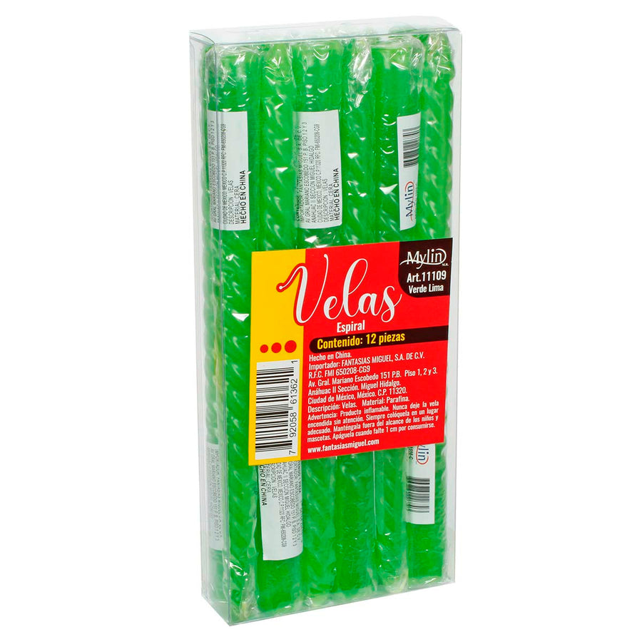 Art.11109 Vela Espiral 25x2cm 12pz